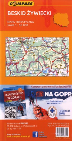 Beskid Żywiecki Mapa laminowana
