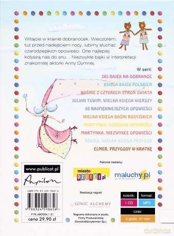 Posłuchajki Moje Ulubione Dobranotcki - Czyta Anna Dymna (digipack) [AUDIOBOOK] [CD]