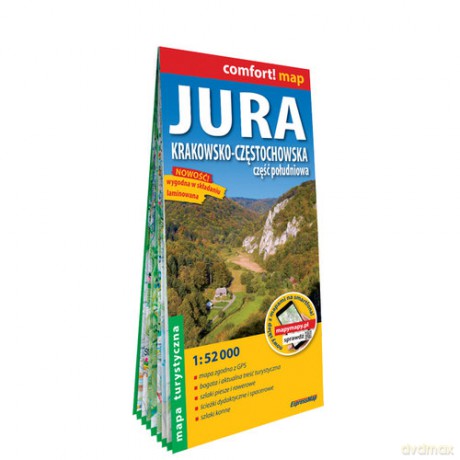 Jura Krakowsko-Częstochowska. Część południowa; aminowana mapa turystyczna 1:52 000