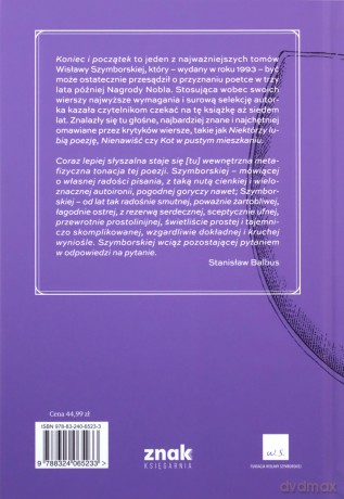 Koniec i początek - Wisława Szymborska [KSIĄŻKA]