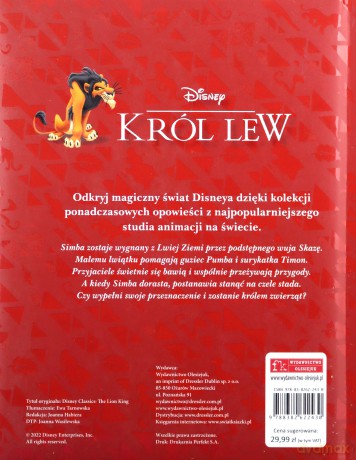Król Lew Klasyczne opowieści Disney [KSIĄŻKA]