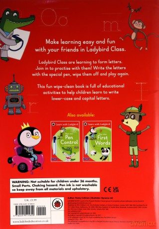Letters: A Learn with Ladybird Wipe-Clean Activity Book 3-5 years [KSIĄŻKA]