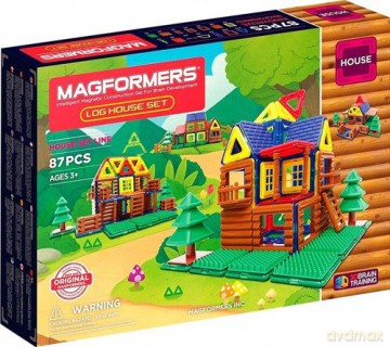 Magformers Log House Set Klocki magnetyczne 3D 87 el.