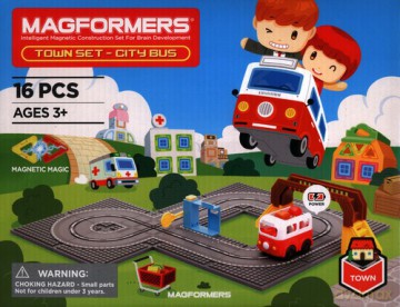 Magformers Town Set City Bus 16 el.