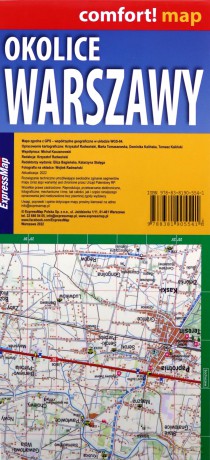 Okolice Warszawy laminowana mapa turystyczna 1:75 000