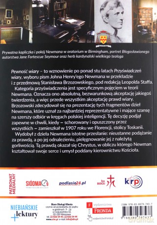 Pewność wiary - John Henry Newman [KSIĄŻKA]