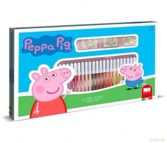 Pieczątki i pisaki Świnka Peppa