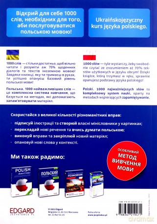 Polski 1000 najważniejszych słów (dla osób ukraińskojęzycznych) [KSIĄŻKA]