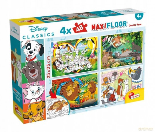 Puzzle dwustronne Maxi podłogowe Disney Classics 4x48 [GRA]