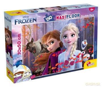 Puzzle dwustronne Maxi podłogowe Kraina Lodu 150 [GRA]