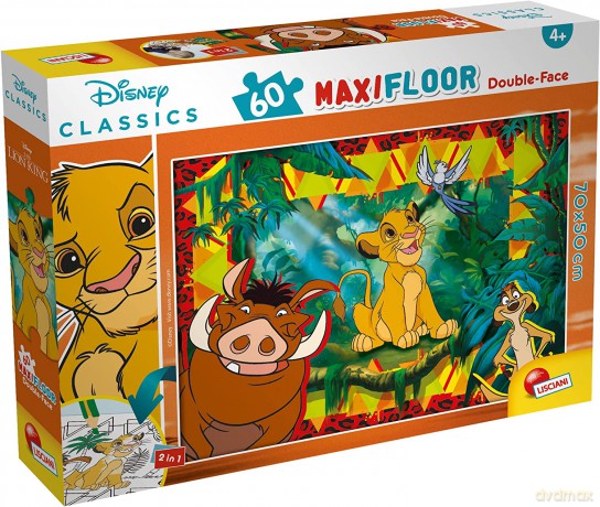 Puzzle dwustronne Maxi Podłogowe Król Lew 60 [GRA]
