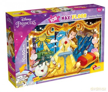 Puzzle dwustronne Maxi Podłogowe Księżniczki 108 [GRA]