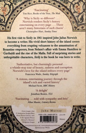 Sicily A Short History from the Ancient Greeks to Cosa Nostra - John Julius Norwich [KSIĄŻKA]