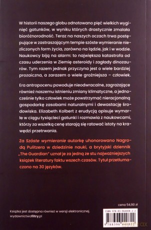 Szóste wymieranie Historia nienaturalna - Elizabeth Kolbert [KSIĄŻKA]