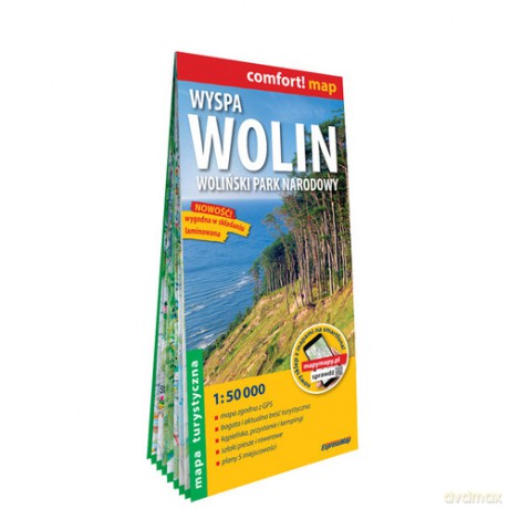 Wyspa Wolin Woliński Park Narodowy laminowana mapa turystyczna 1:50 000