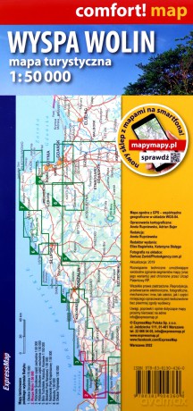 Wyspa Wolin Woliński Park Narodowy laminowana mapa turystyczna 1:50 000