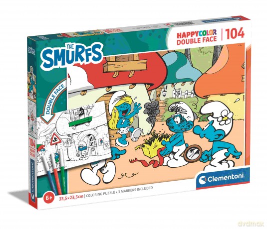 CLEMENTONI 104 el. happycolor The Smurfs [PUZZLE]