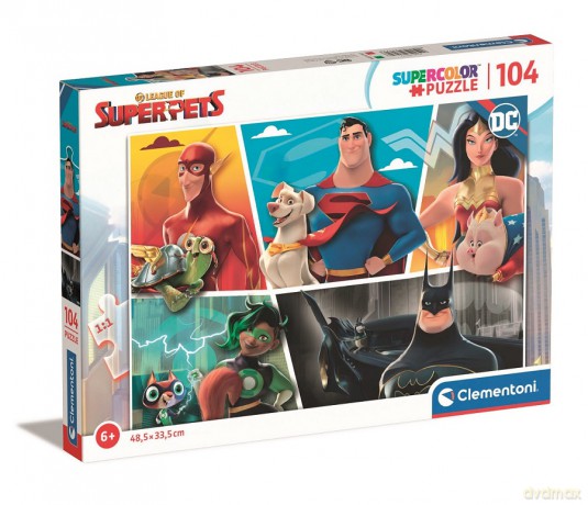 CLEMENTONI 104 el. super kolor DC Superpets [PUZZLE]