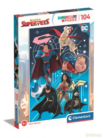 CLEMENTONI 104 el. super kolor DC Superpets 27173 [PUZZLE]