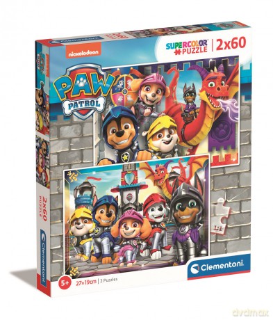 CLEMENTONI 2 x 60 el. super kolor Psi Patrol 21621 [PUZZLE]