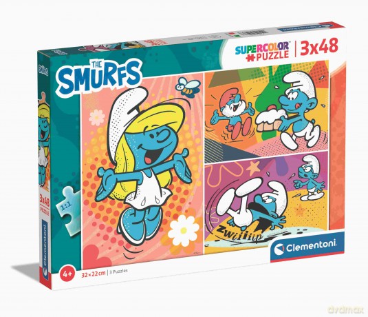 CLEMENTONI 3 x 48 super kolor The smurfs 25276 [PUZZLE]