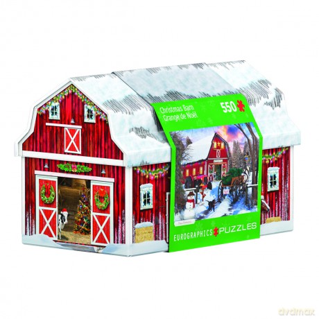 EUROGRAPHICS 550 el. Christmas Barn Tin 8551-5665 [PUZZLE]