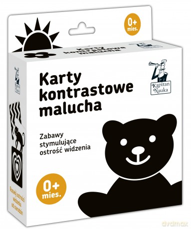 Karty kontrastowe malucha. (0+ mies.). Kapitan Nauka - Barbara Pakuła [KSIĄŻKA]