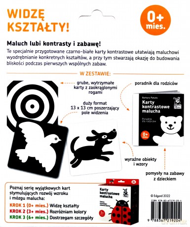 Karty kontrastowe malucha. (0+ mies.). Kapitan Nauka - Barbara Pakuła [KSIĄŻKA]