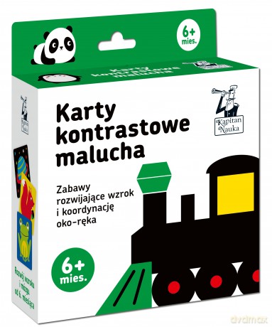 Karty kontrastowe malucha. (6+ mies.). Kapitan Nauka - Barbara Pakuła [KSIĄŻKA]