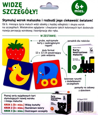 Karty kontrastowe malucha. (6+ mies.). Kapitan Nauka - Barbara Pakuła [KSIĄŻKA]