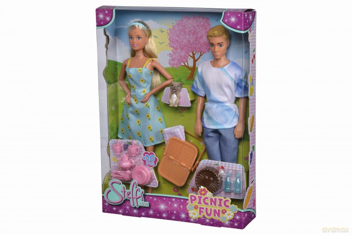 Lalka Steffi i Kevin na pikniku