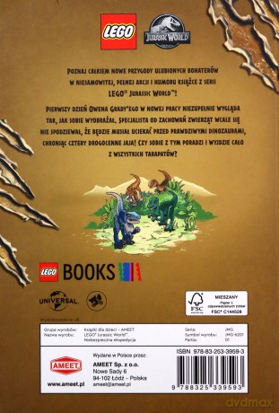 LEGO Jurassic World Niebezpieczna ekspedycja JMG-6201 [KSIĄŻKA]