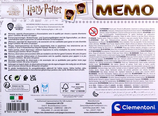 Memo Harry Potter 18126 [GRA]