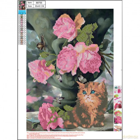 Mozaika diamentowa 5D kit 30x40 cm CAT 89755