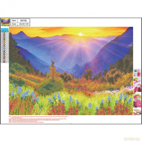 Mozaika diamentowa 5D kit 30x40 cm MOUNTAINS 89756