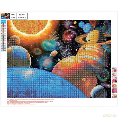 Mozaika diamentowa 5D kit 40x50 cm GALAXY 89759
