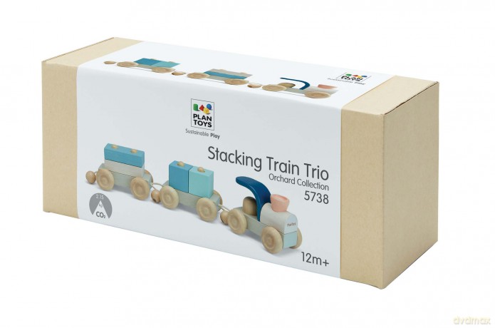 Pociąg z klockami do układania zabawki drewniane