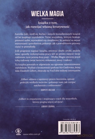 Wielka Magia - Elizabeth Gilbert [KSIĄŻKA]