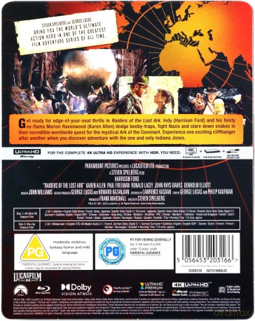 Raiders of the Lost Ark (Poszukiwacze zaginionej Arki) (stelbook) (steelbook) [Blu-Ray 4K]+[Blu-Ray]