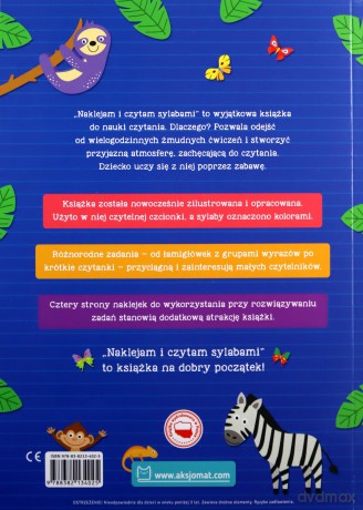 Naklejam i czytam sylabami. Pierwsze zadania do nauki czytania. Wydanie II - Agnieszka Bator [KSIĄŻKA]