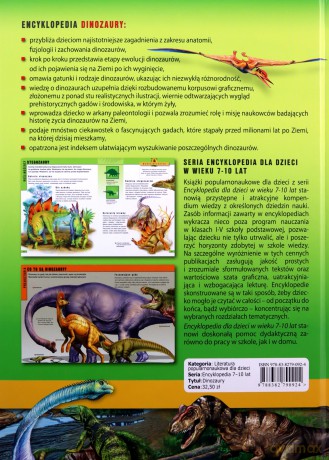Dinozaury Encyklopedia dla dzieci 7-10 lat - Barbara Majewska [KSIĄŻKA]