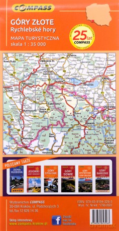 Góry Złote Mapa turystyczna laminowana 1:35 000