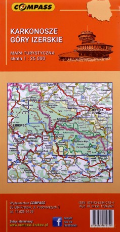Karkonosze Góry Izerskie Mapa laminowana 1::35 000