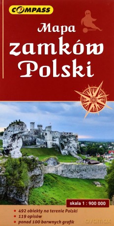 Mapa zamków Polski Mapa krajobrazowa 1:900 000