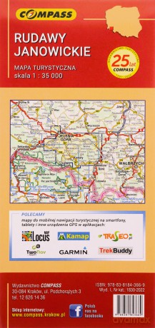 Rudawy Janowickie Mapa turystyczna 1:35 000