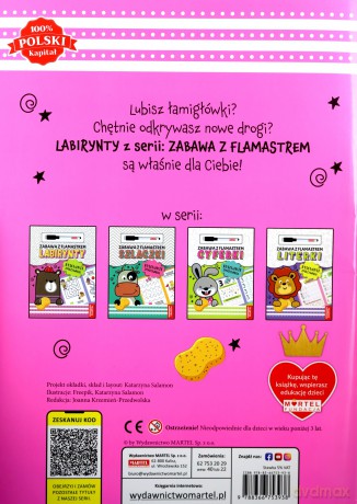 Zabawa z flamastrem. Labirynty - Katarzyna Salamon [KSIĄŻKA]