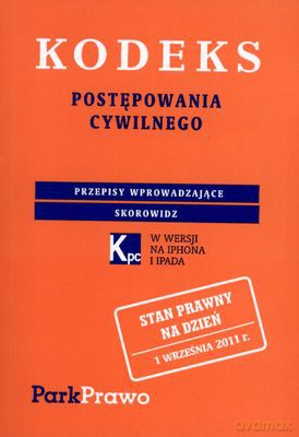 Kodeks Postępowania Cywilnego Skorowidz 01.09.2011 [KSIĄŻKA]