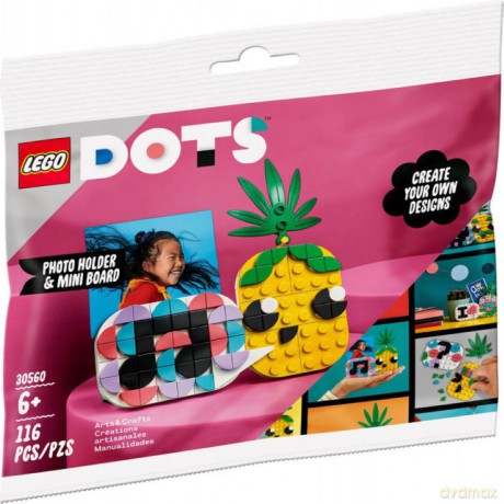 LEGO DOTS Ananas ramka na zdjęcie i miniaturowa tablica (30560) [KLOCKI]