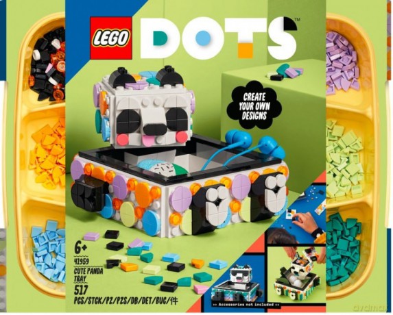 LEGO DOTS Pojemnik z uroczą pandą (41959) [KLOCKI]