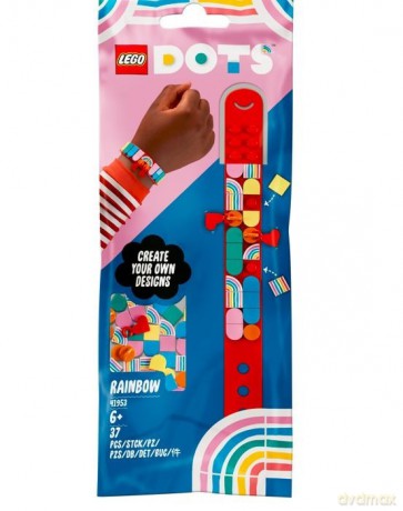 LEGO DOTS Tęczowa bransoletka z zawieszkami (41953)